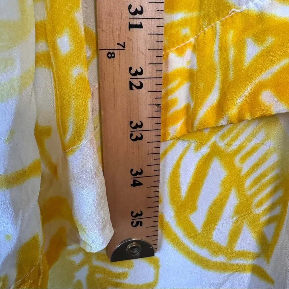Anthropologie Lilka Yellow Printed Swimsuit Coverup Womens XS Beachy Summer_11